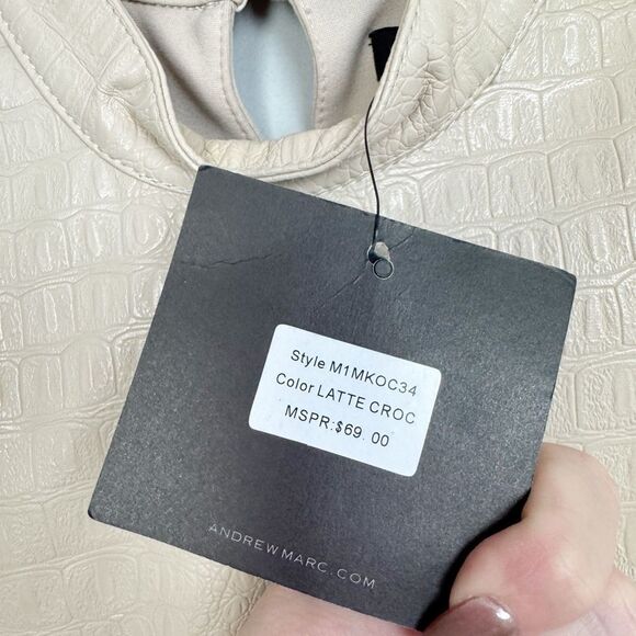 MARC NEW YORK | NEW Latte Croc Keyhole Sleeveless Top Women’s Size Small - Picture 7 of 10